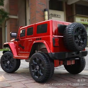 Red Children's Ride On Electric Jeep Car 12V7.0Ah Dual Drive Off Road Vehicle For 2-8 Years Old Kids Toy Car With Remote Control - Product Image 5