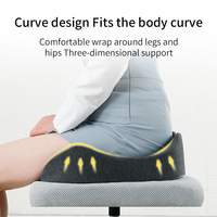 Coussin de siège en mousse à mémoire de forme pour chaises de bureau et sièges de voiture ergonomique pour le soulagement de la sciatique