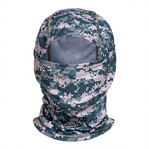 Pasamontañas Unisex de Camuflaje Digital, Transpirable, Impermeable, de Spandex y Poliéster, Color Sólido, para Actividades al Aire Libre, Casual, para Adultos - Product Image 1