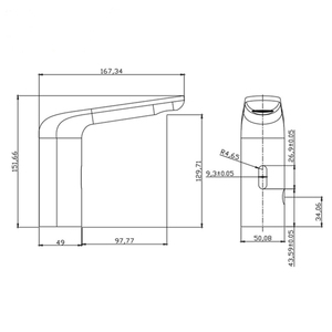HY-733D อ่างน้ำอัตโนมัติทองเหลืองหลุมเดียวในห้องน้ำที่ทันสมัยก๊อกน้ำแบบไม่ต้องสัมผัสพร้อมเซนเซอร์ติดตั้งบนดาดฟ้า - Product Image 2