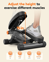 Mini pas à pas d'escalier intérieur hydraulique avec bandes de résistance de capacité de chargement LCD 300LBS pour l'exercice de fitness à domicile