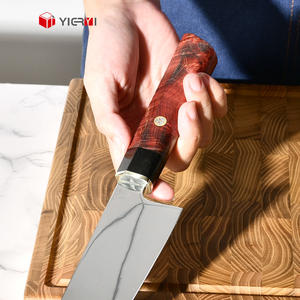 سكين مطبخ ياباني عالي الجودة مصنوع حسب الطلب من فولاذ M390، سكين شيف من الفولاذ المقاوم للصدأ مع مقبض خشبي - Product Image 4