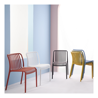 Chaises de salle à manger ergonomiques empilables modernes haut de gamme, durables, imperméables, écologiques, pour l'extérieur, la maison, le bar, meubles de maison