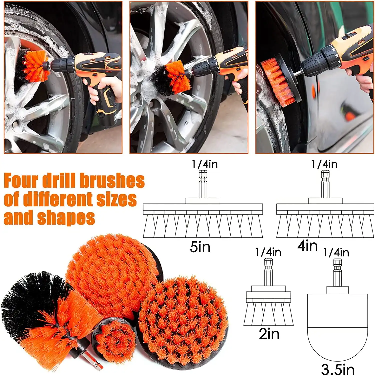 20 Stk. Autoaufbereitungs-Kit Reinigungsgel-Pinsel-Set für Autoaufbereitung Pinsel-Autoreinigungs-Wäsche-Kit Reinigungswerkzeuge-Kit