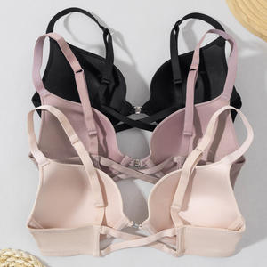 IBGUH Jovem Menina T-shirt Sutiã Estilos de Moda Underwire 3/4 Copa Fechamento Frontal Respirável Acolchoado Push-Up Bra - Product Image 3