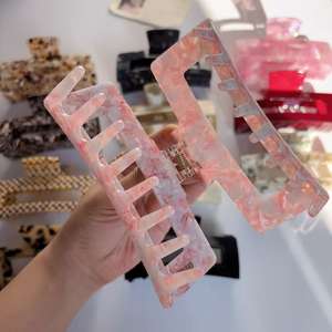 مجموعة مشابك شعر رائجة البيع بأحجام 5 سم و10 سم و12.5 سم و13.5 سم، مشابك شعر مستطيلة من الأسيتات للنساء، مجموعة مشابك شعر كبيرة مخصصة للنساء موديل 2026 - Product Image 2