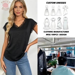 Wholesale Customizable Women V Neck <b>Tank</b> <b>Top</b> With <b>Lace</b> Trim Cap Sleeve Loose Elegant Ladies Daily Commute Dating Going Out <b>Top</b> - Product Image 1