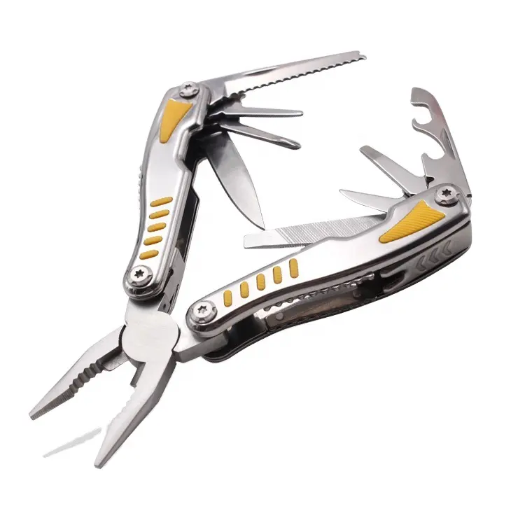 Hot Selling Durable Folding Outdoor Camping Emergency Ring Multitool Pliers multi tool MINI knife with screwdriver