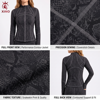 Veste de yoga personnalisée pour femme, entièrement zippée, coupe ajustée, avec trous pour les pouces, manches longues, haut de sport, tenue de sport, veste de course, veste de gym, OEM ODM