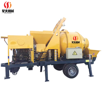 Pompe bétonnière automatique pompe hydraulique Mini remorque portable Béton ciment moteur diesel pompe bétonnière