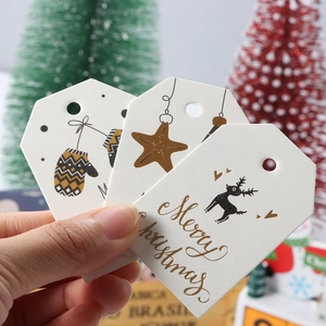 Etiquetas Navideñas al por Mayor, Etiquetas para Envolver Regalos, Etiquetas Colgantes <span class=keywords><strong>de</strong></span> Papel, Tarjetas <span class=keywords><strong>de</strong></span> Papel <span class=keywords><strong>de</strong></span> Papá Noel, Manualidades Navideñas, Artículos para Fiestas - Product Image 4