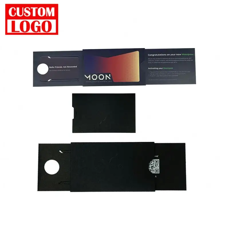 Diseño personalizado Push and Pull Gift Card Holder Box para promoción Business Card