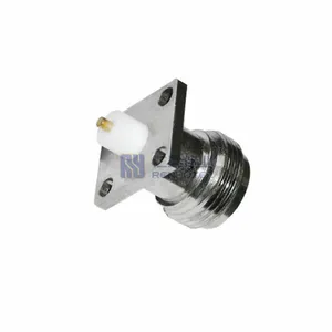 Type N Connector Receptacle Straight Female 4 Hole Flange Panel Mount