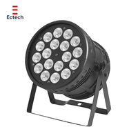 Projecteurs LED PAR RGBW 18 pièces IP33 110V-220V Finition Brillante Garantie 2 Ans pour Studios de Diffusion en Direct et Studios de Danse