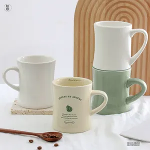 Großhandel Vintage Retro Diner Style Kaffee Porzellan Tasse benutzer definierte Logo kreative Keramik Kaffeetassen