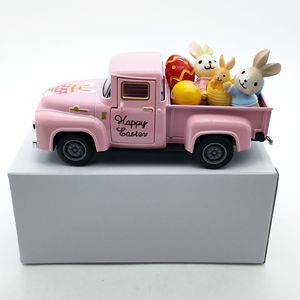 Modelo de <span class=keywords><strong>Coche</strong></span> Retro de 14.5 Centímetros, Decoración de <span class=keywords><strong>Huevo</strong></span> de Pascua con Conejito, Modelo de <span class=keywords><strong>Coche</strong></span> de Aleación - Product Image 3
