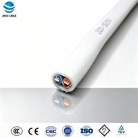 Câble électrique plat JINDA BVVB 4mm2 2 conducteurs, cuivre massif, isolé et gainé en PVC, rouleau de 100m