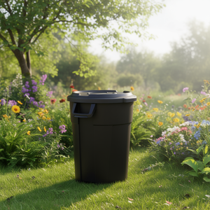 Cestino per Rifiuti Rotondo Crono Nero 85 L - Product Image 3