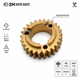 Service d'usinage CNC de précision 5 axes pour engrenages en cuivre prêts à l'emploi, usinés par rectification, à dents droites, coniques et hélicoïdales - Product Image 1