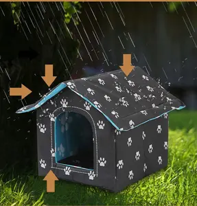 <span class=keywords><strong>2026</strong></span> Neu Entwickelte Robuste Outdoor-Hundehütten und Katzenhäuser aus Regenfestem Oxford-Gewebe, Großhandel für Wintersaison-Katzennester und -Zubehör - Product Image 2