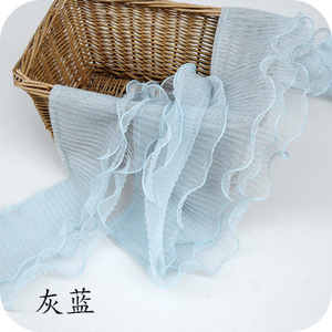 Nastro in Organza a Tre Strati da 12CM con Pieghe Elastiche a Foglia di Loto, Accessori per Abbigliamento Fai-da-Te, Decorazioni per Scarpe e Borse - Product Image 4