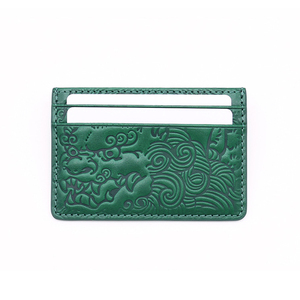 Ví đựng thẻ bằng da dập nổi dành cho nữ Ví da thật dành cho nữ Ví đựng thẻ tùy chỉnh Ví đựng thẻ phong cách Nhật Bản Ví màu xanh lá cây - Product Image 4