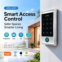 HF6-WIFI WLAN-Fingerabdruck-Zugangskontrolle mit Tastatur, RFID-Karte, PIN, Tuya Smart App, Wasserdicht IP66, Türzugangssteuerung