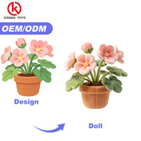 Produsen Mainan Boneka Plushie Personalisasi Bunga Matahari Mini dalam Pot untuk Hadiah Ulang Tahun Anak CE OEM ODM