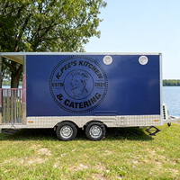 Vente en gros de chariot de restauration mobile personnalisable, tendance, pour boissons, barbecue au charbon de bois, chariot de restauration mobile, fumoir mobile, camion de restauration, vitrine sur roues