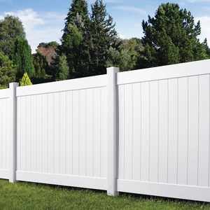 Vente en gros 6ftx8ft jardin PVC intimité clôture avec poteaux 6 <span class=keywords><strong>pieds</strong></span> blanc pas cher panneaux de vinyle traité sous pression - Product Image 4
