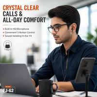 Hi-Fi Tanpa Kehilangan Kualitas Suara, Bass Mendalam, Audio Berat, Tipe-C USB-C Berkabel, In-Ear, Tahan Air IPX5, 1.2m untuk Earphone Seluler, Earbud, Headset Gaming