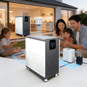 แบตเตอรี่ลิเธียมไอรอนฟอสเฟต LiFePO4 51.2V 30KWH 200Ah ระบบกักเก็บพลังงานแสงอาทิตย์สำหรับบ้าน พร้อมล้อเคลื่อนย้ายได้ ระบบออฟกริด ป้องกันน้ำและฝุ่นระดับ IP54 - Product Image 1