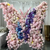 FG Romantique Luxe Rose Bleu et Violet Papillons Colorés Fleurs pour Mariages Événements Fêtes Décoration Maison