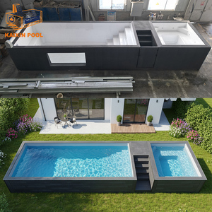 Personnalisez Votre <span class=keywords><strong>Piscine</strong></span> Hors Sol en PRV, Fournisseur de Piscines en Conteneur d'Expédition en Fibre de Verre de Grande Taille avec Fenêtre 20ft 40ft pour Maison - Product Image 4
