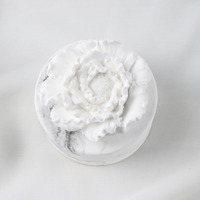 Diffuseur de parfum d'ambiance en plâtre aromatique en gros, en céramique, gypse, porcelaine, motif fleur de pivoine, pour la maison, avec huiles essentielles