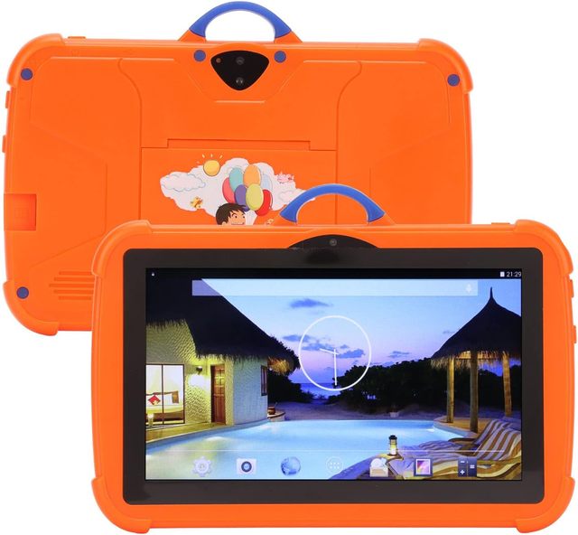 Kids  7 Inch Toddler Tablet for Kids Edition Tablet with WiFi Dual Camera Children Tablet Shockproof Case