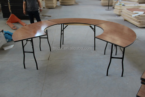 Hiện đại Mộc mạc cong bằng gỗ ngoài trời bảng với chỗ ngồi cho khách sạn đồ nội thất ngoài trời những buổi dã ngoại sự kiện đám cưới - Product Image 3