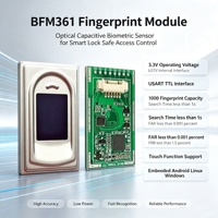 Módulo de Huella Dactilar Capacitivo BFM361, Almacenamiento de 1000 Huellas, Interfaz USART, Algoritmo Avanzado, Bloqueo de Seguridad, Control de Asistencia, Nube
