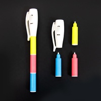 Stylo à Encre Invisible Magique Led Stylo Marqueur Uv Écriture Secrète Dessin 3 Couleurs Stylo à Encre Invisible Avec Lumière Uv