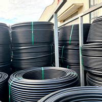 Tuyau d'eau PE100 HDPE 50 mm 1,0 MPa PN10, tuyau flexible haute pression enroulé pour l'irrigation agricole et de jardin