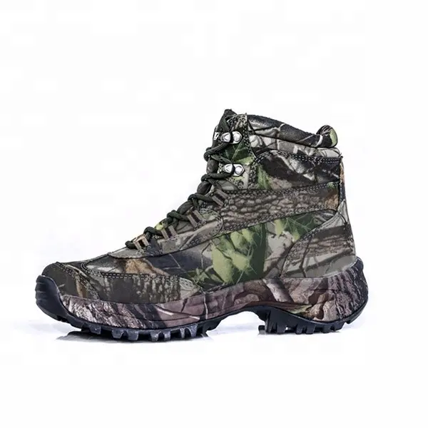 2023 Hot Sale 6 Inches Hunting Camo Fabric Boots Waterproof Hiking Outdoor Shoes Mens And Women's Boots