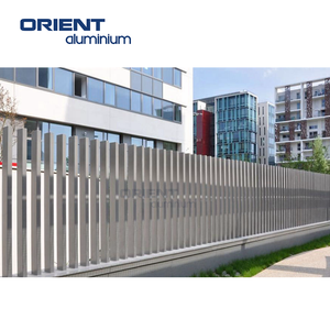 Design moderno doghe verticali cornice di Design perimetrale pannelli da giardino per esterni casa lama decorativa in metallo recinzione lama in alluminio <span class=keywords><strong>Fen</strong></span> - Product Image 4