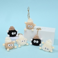Porte-clés en peluche en forme de chenille moelleuse, fausse fourrure douce, porte-clés de voiture, breloque de sac, cadeau doux pour femmes et filles