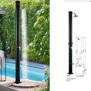 Douche solaire extérieure en acier inoxydable, adaptée aux piscines, aux jardins domestiques, équipée d'une douchette et d'une douche pour les pieds. - Product Image 6