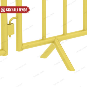 Barreras de seguridad y control de multitudes extraíbles galvanizadas con recubrimiento en polvo amarillo - Product Image 5