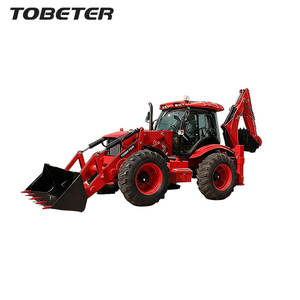 Neuer Diesel 91KW Großer Mini-Baggerlader Landwirtschaftlicher Bagger Heckbagger 4x4 Baggerlader - Product Image 1