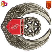Vente flash : badges en métal personnalisés avec logo de dessin animé, en alliage de zinc, écologiques, imprimés en sérigraphie