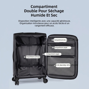 Valise de voyage Arctic Hunter en polyester avec serrure TSA, étanche, légère, 4 roues pivotantes, bagage multifonction - Product Image 4