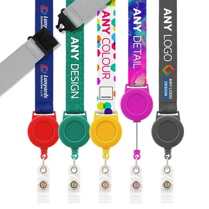 Lanière personnalisée avec enrouleur de badge rétractable, sublimation couleur intégrale, sangles de cou détachables avec porte-badge <span class=keywords><strong>YoYo</strong></span> pour le bureau - Product Image 2