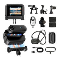 Caméra d'action magnétique 1080P avec étui de chargement, enregistreur vidéo HD pour les voyages, le cyclisme et les prises de vue en extérieur